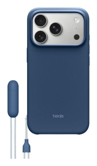 Image de Apple Coque Beats Kickstand avec MagSafe et Commande de l’appareil photo pour iPhone 17 Pro - Bleu basalte - Rose (MGTP4LL/A)