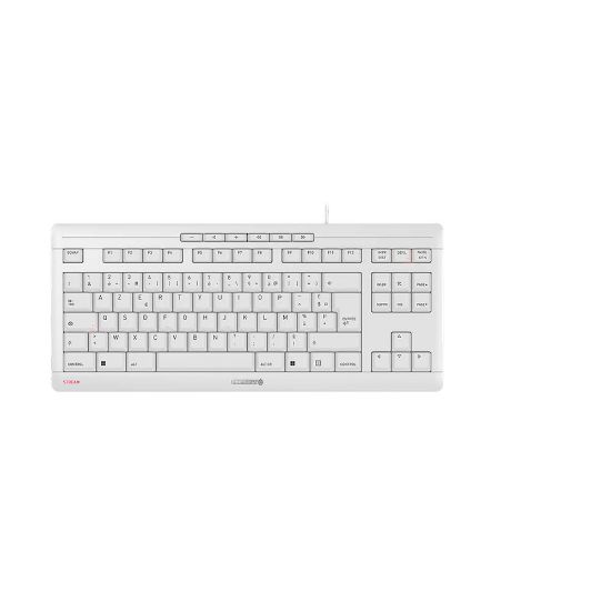Image de CHERRY STREAM KEYBOARD TKL clavier Universel USB AZERTY Français Blanc (JK-8600FR-0)
