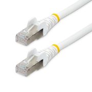Image de StarTech.com Câble Ethernet CAT6a 1,5m - Low Smoke Zero Halogen (LSZH) - 10 Gigabit 500MHz 100W PoE RJ45 S/FTP Cordon de Raccordement Réseau Snagless Blanc avec Déch ... (NLWH-150-CAT6A-PATCH)