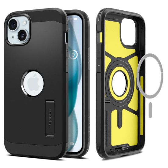 Image de Spigen Tough Armor Backcover MagSafe iPhone 15 - Zwart - Noir (ACS06811)