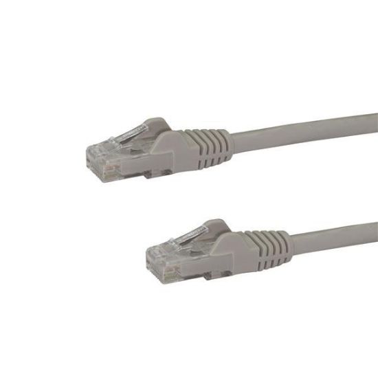Image de StarTech.com Câble réseau Cat6 Gigabit UTP sans crochet de 15m - Cordon Ethernet RJ45 anti-accroc - M/M - Gris (N6PATC15MGR)