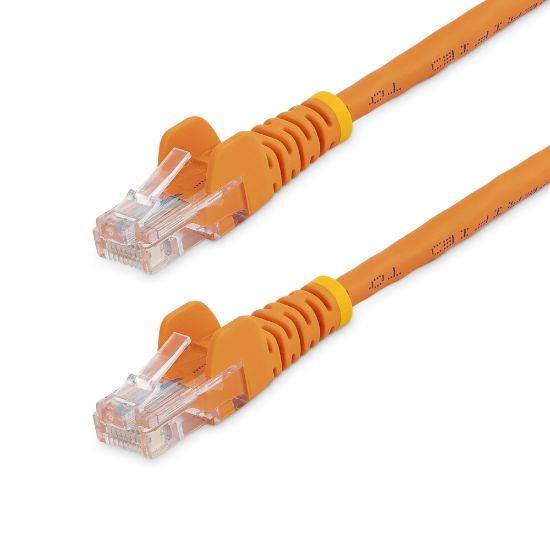 Image de StarTech.com Câble réseau Cat5e sans crochet de 5 m - Orange (45PAT5MOR)