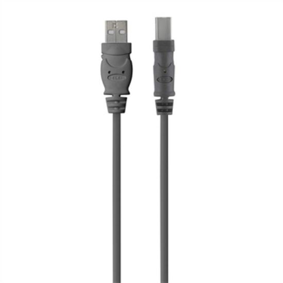 Image de Belkin USB 2.0 A - USB 2.0 B, 4.8m câble USB 4,8 m USB A USB B Gris (F3U154BT4.8M)