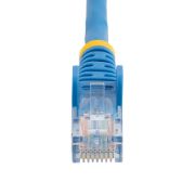 Image de StarTech.com Câble réseau Cat5e UTP sans crochet de 3m - Cordon Ethernet RJ45 anti-accroc - M/M - Bleu (45PAT3MBL)