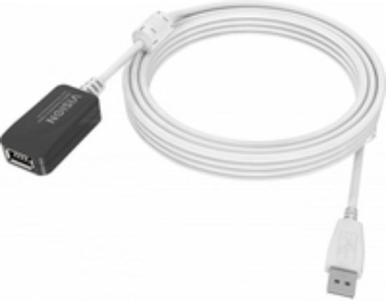 Image de Vision USB A - USB A, USB 2.0, 480Mbit/s, 28+24AWG, PVC, 5 m, White Câble USB - Blanc (TC 5MUSBEXT+)