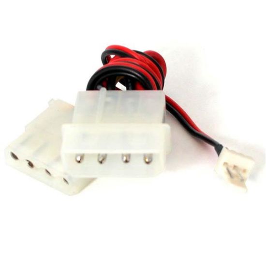 Image de StarTech.com 6" TX3 to Large Internal Power LP4 CPU Fan Adapter Cable Noir, Rouge, Blanc 0,1524 m (CPUFANADAPT)