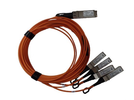 Image de HP E 40GbE QSFP+ to 4x10GbE SFP+ 5m Active Optical Cable Câble de fibre optique (Q9S66A)