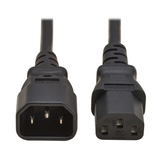 Image de Eaton 0.5 m, C13 to C14 - 10A, 250V, H05VV-F, PVC, Black Cordon d'alimentation - Noir (P004-P5M-EU)