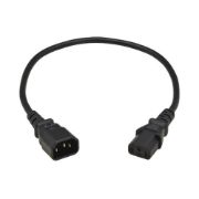 Image de Eaton 0.5 m, C13 to C14 - 10A, 250V, H05VV-F, PVC, Black Cordon d'alimentation - Noir (P004-P5M-EU)