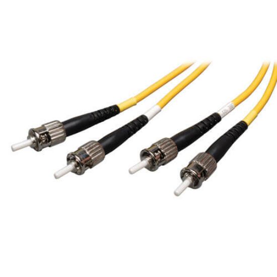 Image de Eaton Tripp Lite series Duplex Singlemode 9/125 Fiber Patch Cable (ST/ST), 2m (6 ft.) Câble de fibre optique - Noir,Jaune (N352-02M)