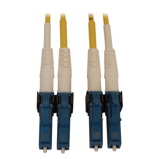 Image de Eaton Tripp Lite 400G Duplex Singlemode 9/125 OS2 Switchable Fiber Optic Cable (LC/UPC M/M), LSZH, Yellow, 2 m (6.6 ft.) Câble de fibre optique - Bleu,Jaune (N370X-02M)