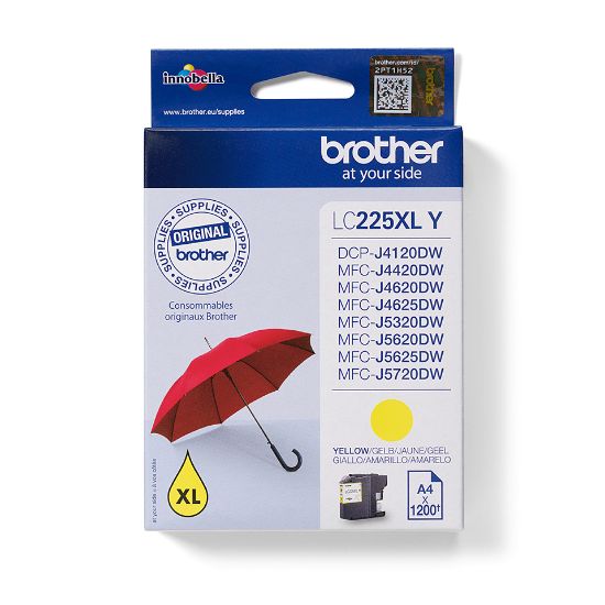 Image de Brother - Cartouche d'encre originale - Jaune (LC225XLY)