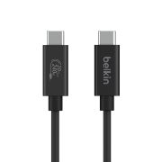 Image de Belkin USB4, 240W, 20Gbps, 4K 60Hz, 6.6ft/2m, USB-IF certified, fire-resistant, black Câble USB - Noir (INZ004BT2MBK)