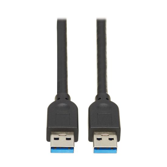 Image de Eaton Tripp Lite USB 3.0 SuperSpeed A to A Cable for USB 3.0 All-in-One Keystone/Panel Mount Couplers (M/M), Black, 10 ft. (3 m) Câble USB - Noir (U325-010)