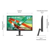 Image de LG 27U711B-B écran plat de PC 68,6 cm (27") 3840 x 2160 pixels 4K Ultra HD LCD Noir (27U711B-B.AEU)