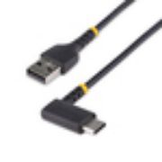Image de StarTech.com Câble de Charge Rapide USB-A vers USB-C de 30cm, Robuste, Coudé à Droite, Charge et Synchronisation, 3A, USB 2.0, Gaine TPE et Fibre d'Aramide - Cordon d ... (R2ACR-30C-USB-CABLE)