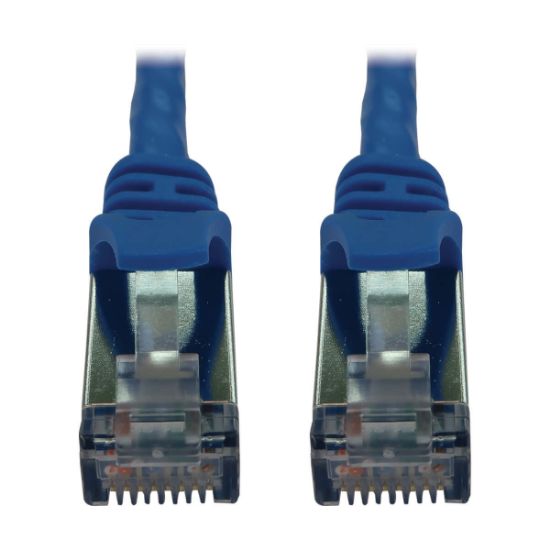 Image de Eaton Tripp Lite Cat6a 10G Snagless Shielded Slim STP Ethernet Cable (RJ45 M/M), PoE, Blue, 1 ft. (0.3 m) Câble de réseau - Bleu (N262-S01-BL)