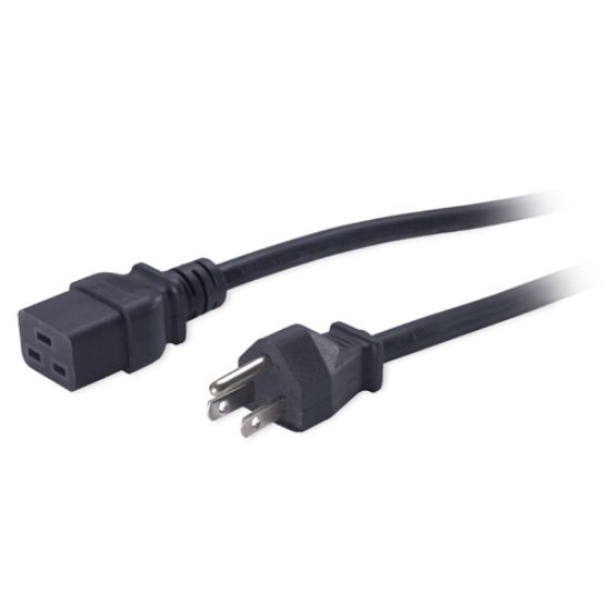 Image de APC Pwr Cord, 15A, 100-120V, C19 to 5-15 Noir 2,5 m (AP9872)