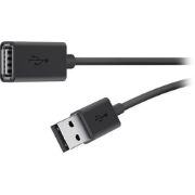 Image de Belkin USB 2.0 A M/F 1.8m câble USB 1,8 m USB A Noir (F3U153BT1.8M)