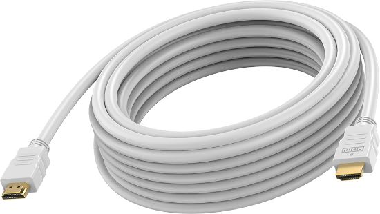 Image de Vision v2.1 8K @ 30Hz, 26 AWG, 48 Gbit/s, ARC, plaqué or, blanc, 5 m Câble HDMI (TC 5MHDMI8K)