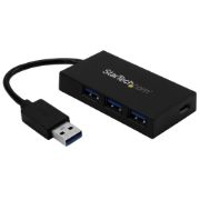 Image de StarTech.com Hub USB 3.0 à 4 ports - 5Gbps - USB-A vers 3x USB-A 1x USB-C - Adaptateur d'alimentation inclus (HB30A3A1CSFS)
