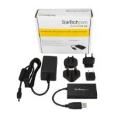 Image de StarTech.com Hub USB 3.0 à 4 ports - 5Gbps - USB-A vers 3x USB-A 1x USB-C - Adaptateur d'alimentation inclus (HB30A3A1CSFS)