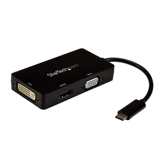 Image de StarTech.com Adaptateur multiport USB-C - 3 en 1 - USB Type-C vers HDMI DVI ou VGA (CDPVGDVHDBP)