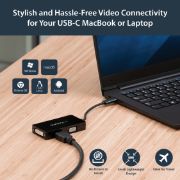 Image de StarTech.com Adaptateur multiport USB-C - 3 en 1 - USB Type-C vers HDMI DVI ou VGA (CDPVGDVHDBP)