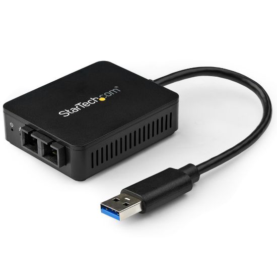 Image de StarTech.com Adaptateur réseau USB 3.0 vers fibre optique SC Gigabit Ethernet jusqu'à 550 m (US1GA30SXSC)