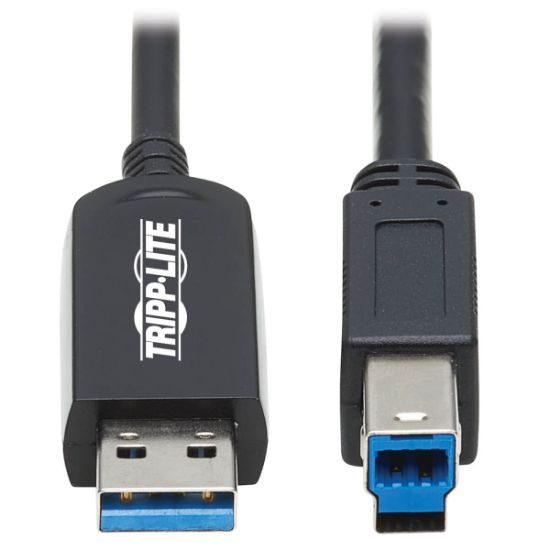 Image de Eaton Tripp Lite USB 3.2 Gen 1 Plenum-Rated Fiber Active Optical Cable (AOC) - 5 Gbps, (A to B M/M), Black, 30 m Câble USB - Noir (U328F-30M)