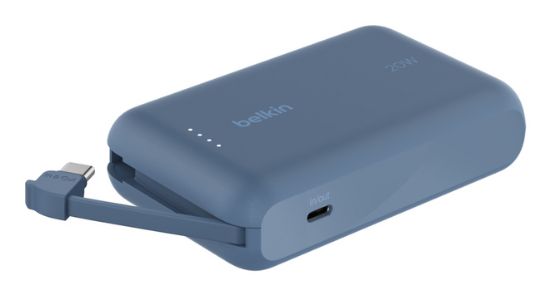 Image de Belkin 20W, USB-C, Blue, 9.9 x 6.4 x 2.3 cm Banque d'alimentation électrique - Bleu (BPB021HQBL)