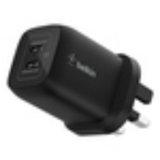 Image de Belkin Dual USB-C Wall Charger 65W for Nintendo Switch 2 Chargeur - Noir (ENA007MYBK)