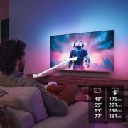 Image de Philips Ambilight TV 121,9 cm (48") 4K Ultra HD Smart TV Wifi Gris (48OLED760/12)