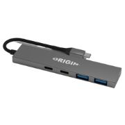 Image de Origin Storage station d'accueil Avec fil USB 3.2 Gen 1 (3.1 Gen 1) Type-A + Type-C Gris (OS-HUB-USB3/C)