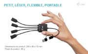 Image de i-tec USB-C/USB-A Cable HUB 4 port (2x USB-C, 2x USB-A) USB 3.2 Gen 1 (3.1 Gen 1) Type-A + Type-C 5000 Mbit/s Noir (CACBLHUB2A2C)