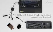 Image de i-tec USB-C/USB-A Cable HUB 4 port (2x USB-C, 2x USB-A) USB 3.2 Gen 1 (3.1 Gen 1) Type-A + Type-C 5000 Mbit/s Noir (CACBLHUB2A2C)
