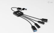 Image de i-tec USB-C/USB-A Cable HUB 4 port (2x USB-C, 2x USB-A) USB 3.2 Gen 1 (3.1 Gen 1) Type-A + Type-C 5000 Mbit/s Noir (CACBLHUB2A2C)