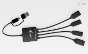 Image de i-tec USB-C/USB-A Cable HUB 4 port (2x USB-C, 2x USB-A) USB 3.2 Gen 1 (3.1 Gen 1) Type-A + Type-C 5000 Mbit/s Noir (CACBLHUB2A2C)