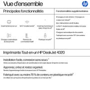 Image de HP DeskJet 4320 Sans fil All-in-One Couleur Imprimante, Instant Ink (A24HMB)