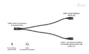 Image de i-tec USB-C Cable Splitter Audio/Data + Power Delivery 100W (C31DUALSPLITTERCBLPD)