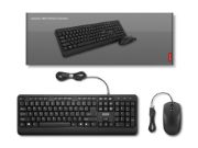 Image de Lenovo 160 clavier Souris incluse maison/bureau USB Anglais américain Noir (GX31L52655)