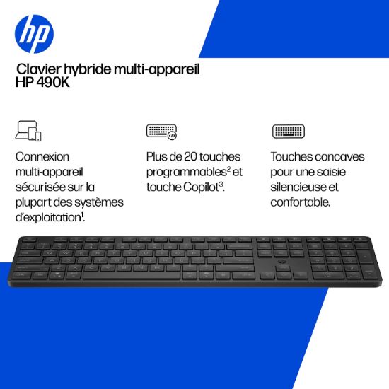 Image de HP Clavier hybride multi-appareil 490K (BD5F4AA#AC0)