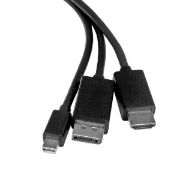 Image de StarTech.com Câble adaptateur HDMI, DisplayPort ou Mini DisplayPort vers HDMI de 2 m - Noir (DPMDPHD2HD)