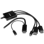 Image de StarTech.com Câble adaptateur HDMI, DisplayPort ou Mini DisplayPort vers HDMI de 2 m - Noir (DPMDPHD2HD)