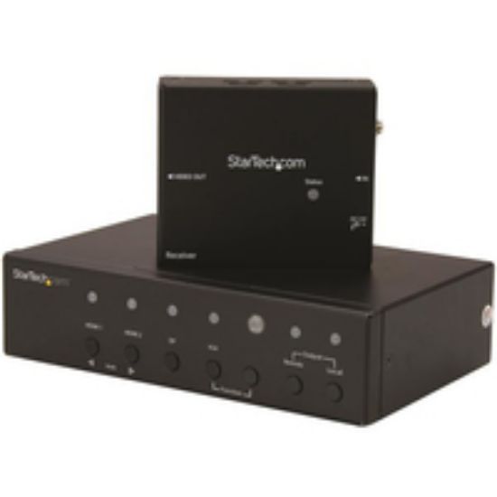 Image de StarTech.com Extendeur vidéo HDBaseT multi-entrées avec switch intégré - HDMI, VGA, DisplayPort via Cat5e ou Cat 6 - 4K (STDHVHDBT)