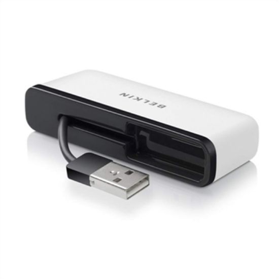 Image de Belkin hub & concentrateur 480 Mbit/s Noir, Blanc (F4U021BT)