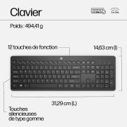 Image de HP Ensemble clavier et souris sans fil 230 (18H24AA)