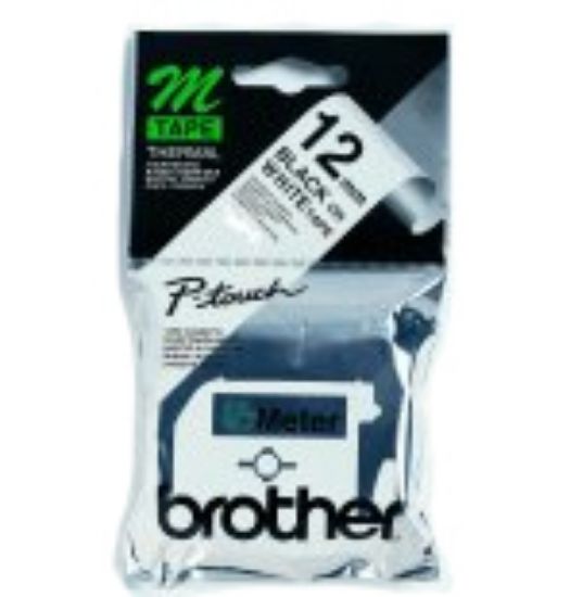 Image de Brother Labelling Tape - 12mm, Black/White, Blister ruban d'étiquette M (M-K231B)
