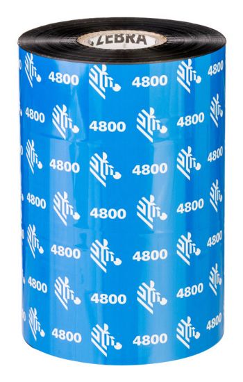 Image de Zebra 4800 Resin ruban thermique 450 m Noir (04800BK17445)