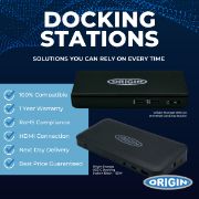 Image de Origin Storage station d'accueil USB 3.2 Gen 1 (3.1 Gen 1) Type-A Noir (OSDOCK-USB3)